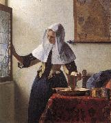 VERMEER VAN DELFT, Jan Young Woman with a Water Jug wer oil painting picture wholesale